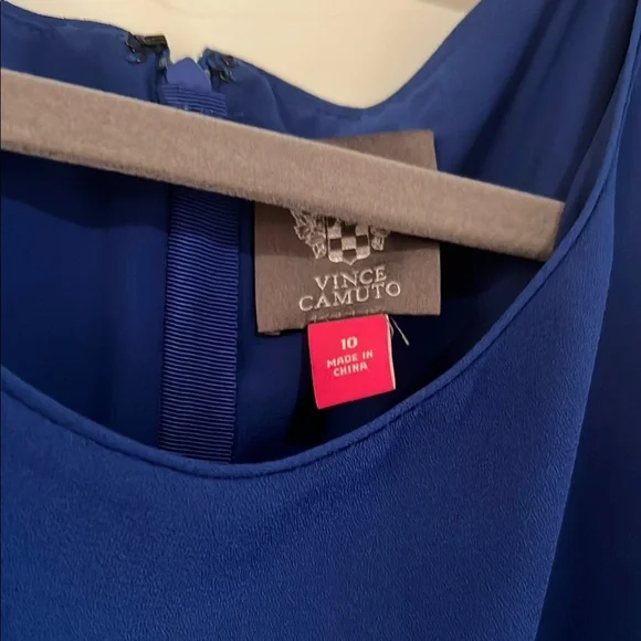 NWT- Vince Camuto Blue Cold Shoulder Dress - Picture 3 of 7